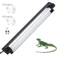 thumbnail image 2 of Lámpara UVB para reptiles T5 HO, kit combinado de iluminación UVB de 8 W para terrarios de reptiles, lámpara con reflector de aluminio curvado, iluminación UVB para anfibios tropicales y del desierto, 2 of 7