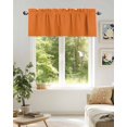 thumbnail image 6 of Orange Valances for Windows Solid Color Valance Rod Pocket Light Filtering Short Window Treatments Curtains for Kitchen Bathroom Living Room Bedroom, 1 Panel, 42 x 18 Inch, 6 of 7