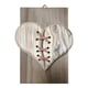 thumbnail image 2 of Decoración del hogar, decoración de habitaciones, decoración de paredes, escultura de madera con corazón roto cosida en cuero, decoración de pared, regalo, cuadro de pared, 2 of 6