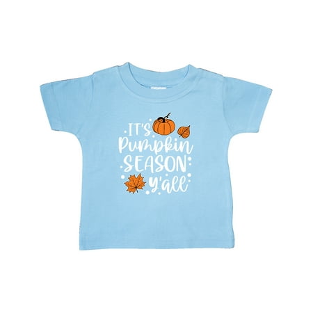 

Inktastic Thanksgiving It s Pumpkin Season Y all with Fall Leaves Gift Baby Boy or Baby Girl T-Shirt