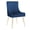 Dark Blue, variant on PEKKO HOME Velvet Dining Chairs Set of 2, Upholstered Dining Room Chair with Pleated Back & Pull Handle, Modern Kitchen Chair with Gold Legs, Dark Blue