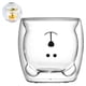 thumbnail image 2 of Lindo oso taza de té doble pared vidrio leche café oso taza con asa aislado taza de cerveza espresso lindo regalo de cumpleaños para mujeres hombres día de San Valentín, 2 of 8