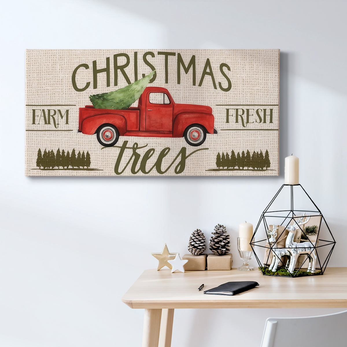 Christmas on the Farm Collection C- Gallery Wrapped Canvas