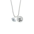 thumbnail image 2 of Delight Jewelry Silvertone Little Bird Initial - W - Silvertone Script Initial Disc - Z - Charm Necklace, 20"+3", 2 of 4