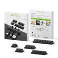 thumbnail image 1 of Magnetic Cable Holder Desktop Wire Organizer Cable Clip Protector Cord Winder Self-Adhesive USB Charging Line Management Black non-magnetic, 1 of 6