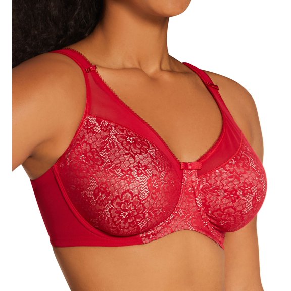 Women's Berlei B521 Beauty Everyday Underwired Minimizer Bra (Passion Red 34C)