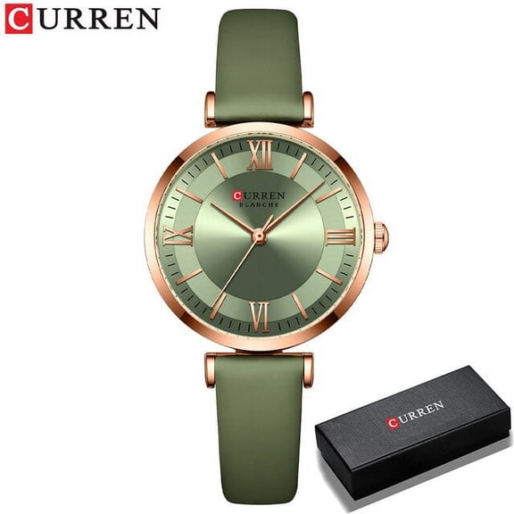 Curren 2021 Luxury Brand New Watches For Women Simple Quartz Leather Clock Female Elegant Wristwatches - Quartz Wristwatches