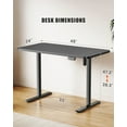 thumbnail image 4 of Flycity Electric Standing Desk Adjustable Height Stand Up Desk, 48" x 24" Sit Stand Desk, Low Noise Home Office Desk, Computer Desk with Splice Board, Child Lock & Memory Function, Black, 4 of 10