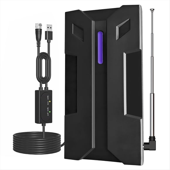 Antena Digital de Alta Potencia para Exteriores e Interiores con Señal HDTV DVBT2 HD 4K, Amplificador de Señal de TV de Alta Gama.