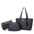 thumbnail image 1 of Bolsos de mano de cuero sintético a la moda para mujer, bolso de hombro, bolso con asa superior, conjunto de 4 Uds., 1 of 5