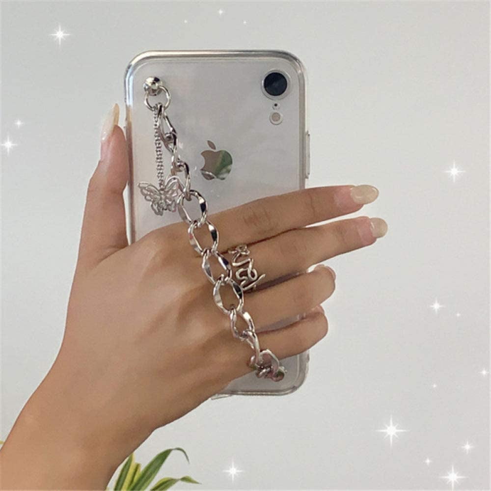 Ibaole Korean Butterfly Chain Bracelet Phone Case For Iphone 12 Mini 11 Pro Max Xr X Xs Max 7 8 Plus Se2020 Tpu Shock Proof Back Cover 01 for Iphone 1