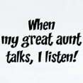 thumbnail image 2 of CafePress - I Listen To Great Aunt Infant Bodysuit - Baby Light Bodysuit, Size Newborn - 24 Months, 2 of 4