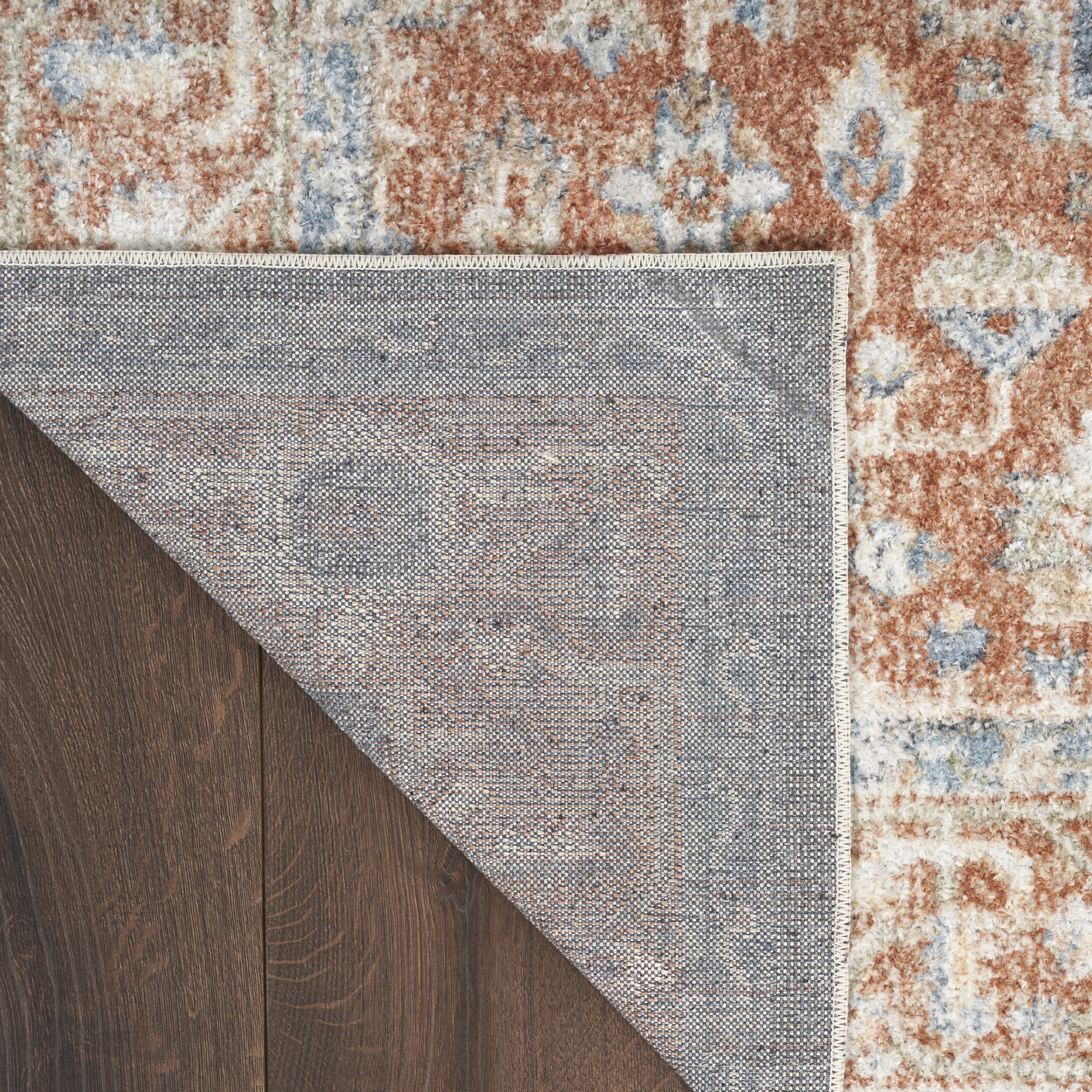 Nourison Astra Machine Washable Persian Denim Multi 2'2" x 12' Area Rug (2x12)