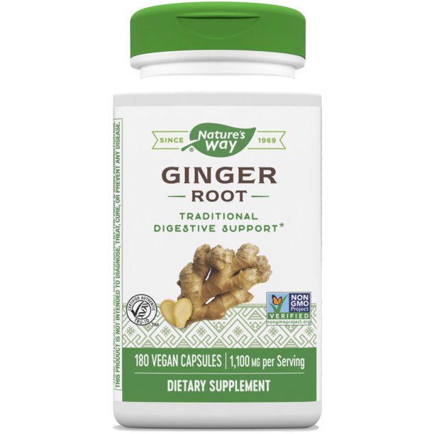Nature's Way Ginger Root, Traditional Digestive Support*, 1110 mg Per