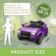 thumbnail image 6 of Track Seven 12V Ride on Car, Licensed Toyota LC250 Ride on Truck for Kids, Electric Car with Remote Control, Power Display, Music, Bluetooth, 12V Ride on Toy Car for Boys Girls Age 2+, Purple, 6 of 9