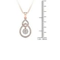 thumbnail image 5 of aaXia 14K Rose  Gold Diamond 1/3ct TDW Teardrop Pendant Necklace, 5 of 5