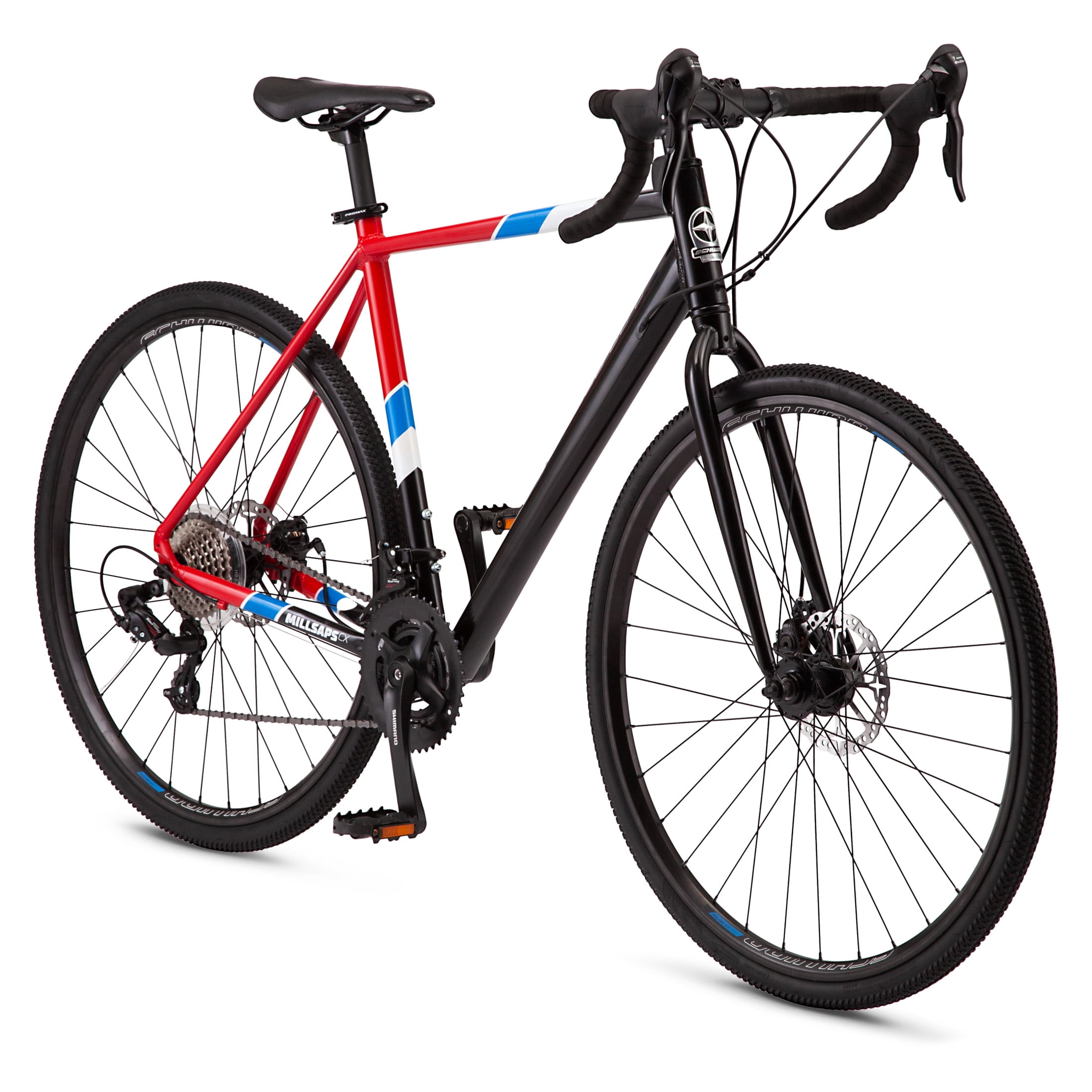 Schwinn Millsaps Men's/Women's, 700c Wheels, Road Bike, 14 Speeds, Black / Red, Cyclocross