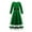 Green, variant on YONGHS Kids Girls Christmas Santa Mrs Claus Cosplay Costume Long Sleeve Velvet Xmas Party Maxi Dress Green 2