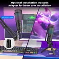 thumbnail image 3 of ZealSound Podcast Microphone for PC/Mac/iPhone/Phone – 96kHz/24bit USB Condenser Mic with Noise Reduction, Tap-to-Mute, Gain Control, Zero-Latency Monitor, RGB Light for Streaming, Gaming, Recording, 3 of 9