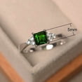 thumbnail image 5 of AYYUFE Women Square Cut Cubic Zirconia Inlaid Ring Engagement Jewelry Gift Copper, CZ Brown, 5 of 5