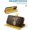 thumbnail image 4 of iPhone 13 Pro Case, iPhone 13 Pro 5G Case[Card Holder][Kickstand] [TPU Inner Shell][RFID Blocking] Flip Phone Cover Compatible for 6.1 Inch iPhone 13 Pro -Black - 3 Rear Cameras (Golden Sunset), 4 of 7