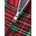 thumbnail image 6 of Family Matching Christmas Pajamas Plaid Hooded Long Sleeve Jumpsuit One Piece Sleepwear with Dog, 6 of 10