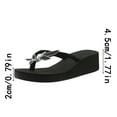 thumbnail image 6 of Mepaouo Flip Flops for Women Black Platform Wedge Thong Sandals Yoga Mat Rhinestone Walking Slippers, 6 of 8