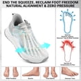 thumbnail image 4 of Sosenfer Men's Extra Wide Walking Shoes, Slip-Resistant Cushioned Athletic Sneakers,White,Size 10, 4 of 6