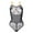 Black, variant on Varsbaby Women's One Piece Full See Through Lingerie Lace Mesh Bodysuit