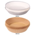 thumbnail image 3 of CHUANK 200 Pcs Doublure de Friteuse en Papier Parchemin 16cm Antiadhésif Jetable Rond pour Cuisson BBQ Micro-Ondes (Marron), 3 of 10