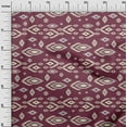 thumbnail image 3 of oneOone Polyester Spandex Dark Magenta Fabric Ikat Sewing Fabric By The Yard Printed Diy Clothing Sewing Supplies 56 Inch Wide, 3 of 4