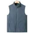 thumbnail image 5 of Virmaxy Women's Fleece Vests Pure Color Sleeveless Plush Vest Cardigan Vest Versatile Zipper Blouse Fuzzy Faux Shearling Lapel Zipper Winter Warm Vests Dark Gray XXXL, 5 of 5