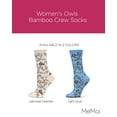 thumbnail image 2 of MeMoi Women's Owls Bamboo Crew Socks - Womens - Female, 9-11, Oatmeal Heather, 2 of 7