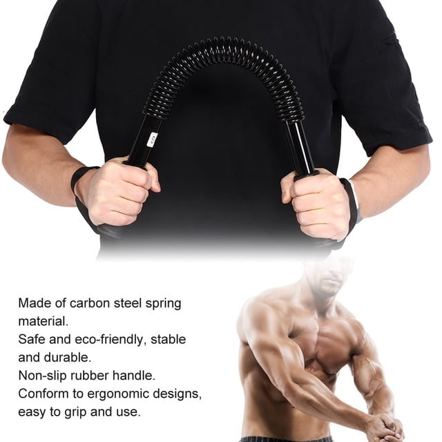 Power Twister Bar, Arm Blaster Chest Exerciser For Men Twister Arm Exerciser Black Arm Power Exerciser Spring Forearm Strength Muscle Trainer Chest Expander Gym Equipment