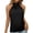A1 Black, variant on Women's Summer Sleeveless Halter Tee Shirts Crew Neck Workout Tank Tops Plain Cami Shirts,Pleated Front High Neck Halter Tops Tie Back Elegant Business Work Loose Fit Summer Beach Shirts
