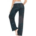 thumbnail image 5 of Women's Blue Moon-red Sun Pajama Pants, Casual Pajama Bottoms Lounge Pants Wide Leg, 5 of 7
