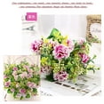 thumbnail image 2 of Artificial Silk Hydrangea Fake Flowers Blue Plastic Bouquet Purple Bunch Resistance To Fading Champagne Decoration, 2 of 6