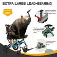 thumbnail image 4 of Wheelchairs for Adults Transport Wheelchair Only 20 Lbs with 4 Shock-Absorbing Pumps Portable Ultra Light Elderly Wheelchair Equipped Removable Flip Armrests Locking Handbrake Support 220 Lbs, 4 of 8