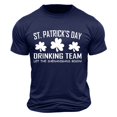 thumbnail image 1 of El Día de San Patricio de los Hombres de Manga Corta Casual Cuello Tripulación Impreso Top, Camiseta de Moda para la Fiesta Y Diario, 1 of 9