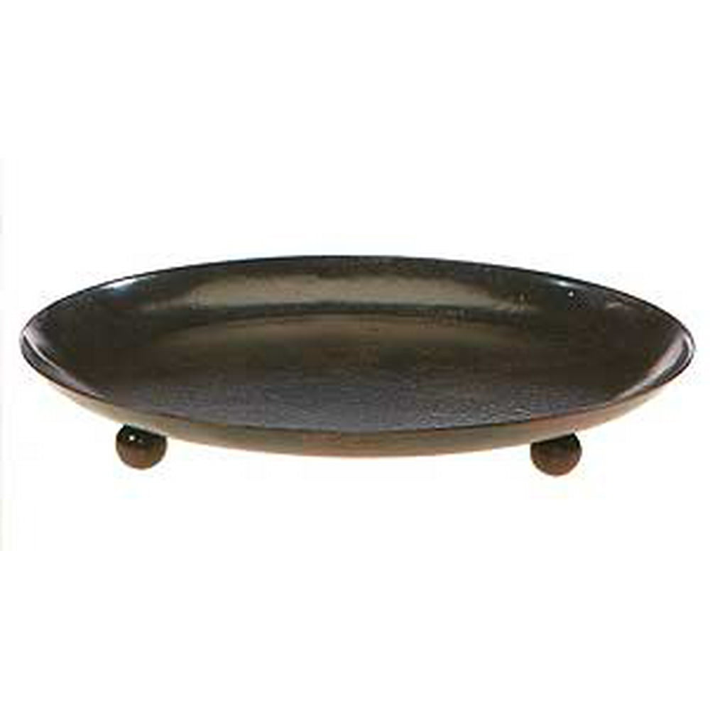 Ball Footed Metal Candle Plate 5 Inch