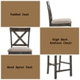thumbnail image 7 of Set of 4 Linen Finish Counter Height Chair, Modern Farmhouse Kitchen Dining Room Chair, Solid Wood Fabric Upholstered Seat Wood Back Chairs (Gray), 7 of 7