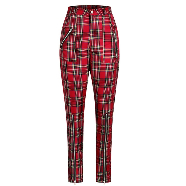 Checkered festival shop pants