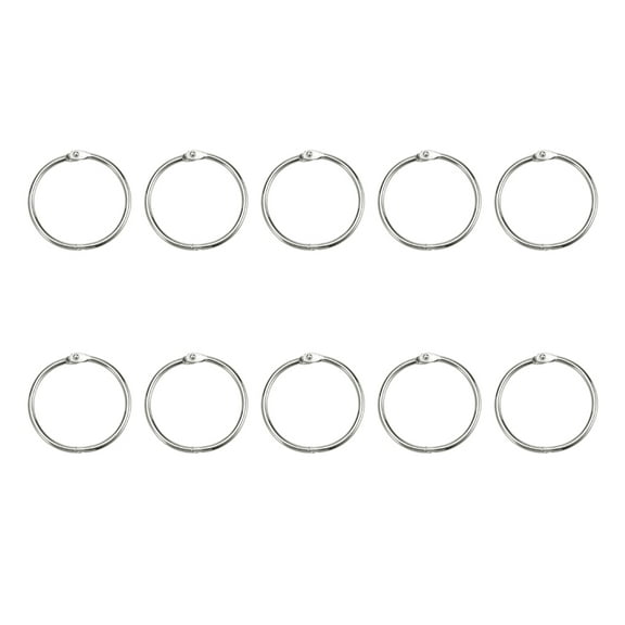 unbranded 50 Pcs Scrapbooking Rings Easy-to-use Rings Size 3 Silver