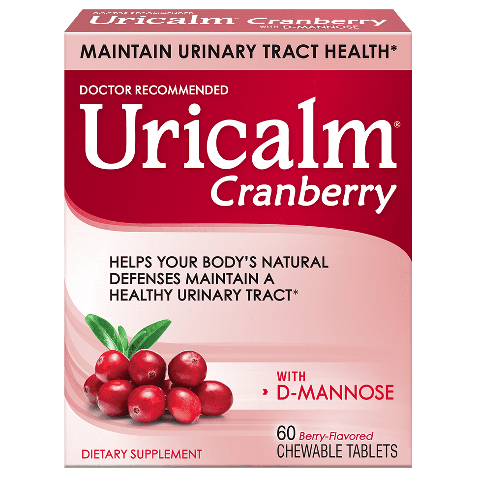 Uricalm Cranberry - Berry Flavored Daily Dietary Supplement Chewable with D-...