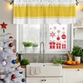 thumbnail image 6 of Yellow Geometric Valances for Windows, Decorative Rod Pocket Window Valance Curtains, Modern Striped Abstract Art Aesthetics Short Curtain Drapes for Kitchen/Living Room, 2 Panels, 54" W x 18" L, 6 of 8