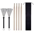 thumbnail image 1 of Durable 1 Par de Cepillo de Tambor Retráctil 2 Pares de Palos de Tambor 5A Mazo Yuyangstore Baquetas de madera de arce 5A, 1 of 8