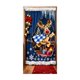 thumbnail image 1 of Cortina festiva para la puerta de entrada de la casa con motivos de copos de nieve y renos, 1 of 6
