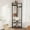 Stone Grey, variant on Corner Coat Rack with Shoe Bench Entryway, Corner Hall Tree with 6 Double Hooks, Corner Clothes Rack with Storage Corner Tree with Organizer Shoe Bench Shelf for Entryway, Hallway, Closet