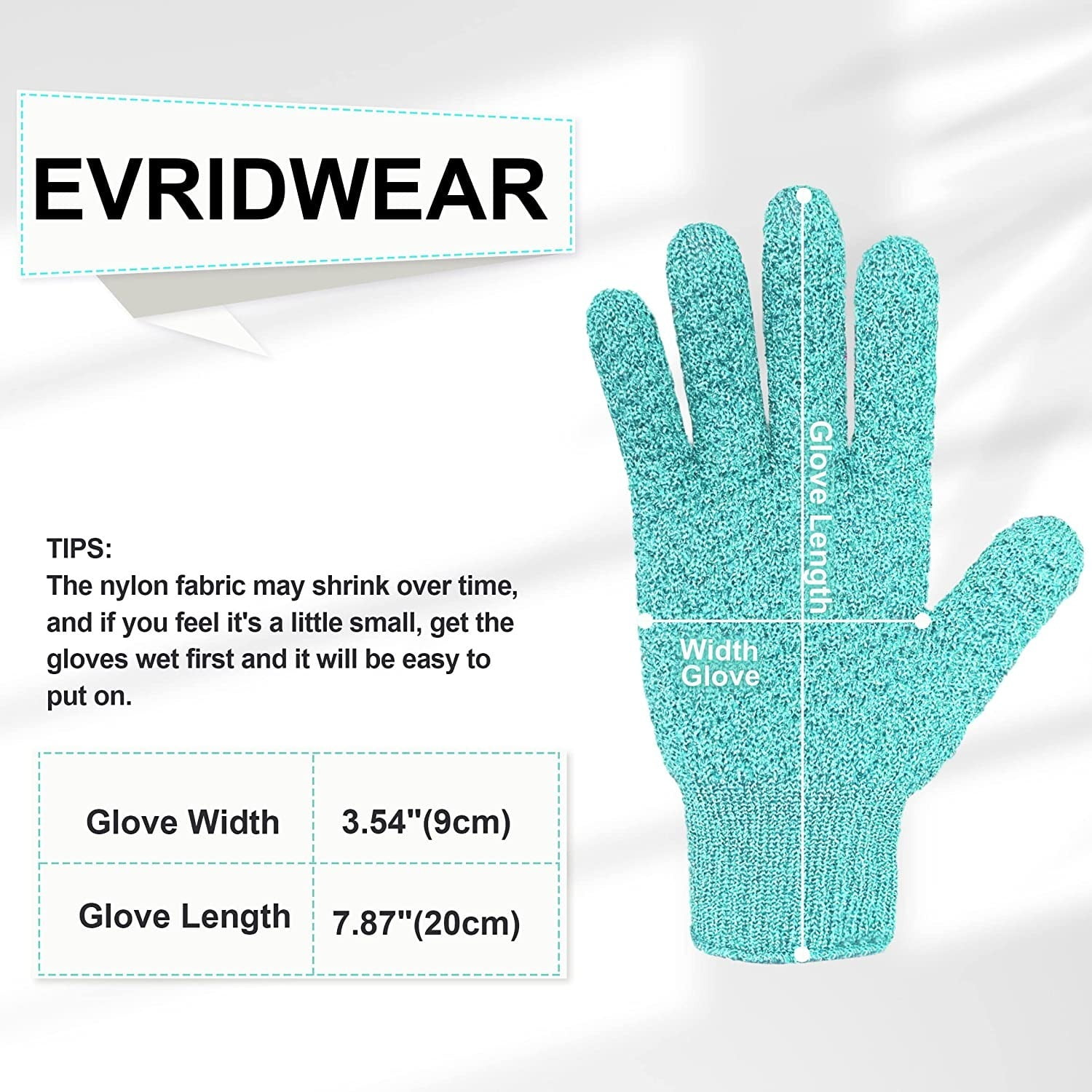 EvridWear Peeling-Handschuhe – Doppelseitige Textur Für Dusche & Massage, Entfernt Abgestorbene Hautzellen, Maschinenwaschbar