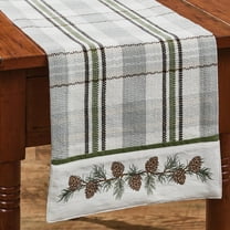 Park Designs Ponderosa Pine Cream Plaid Table Runner 13" x 54"